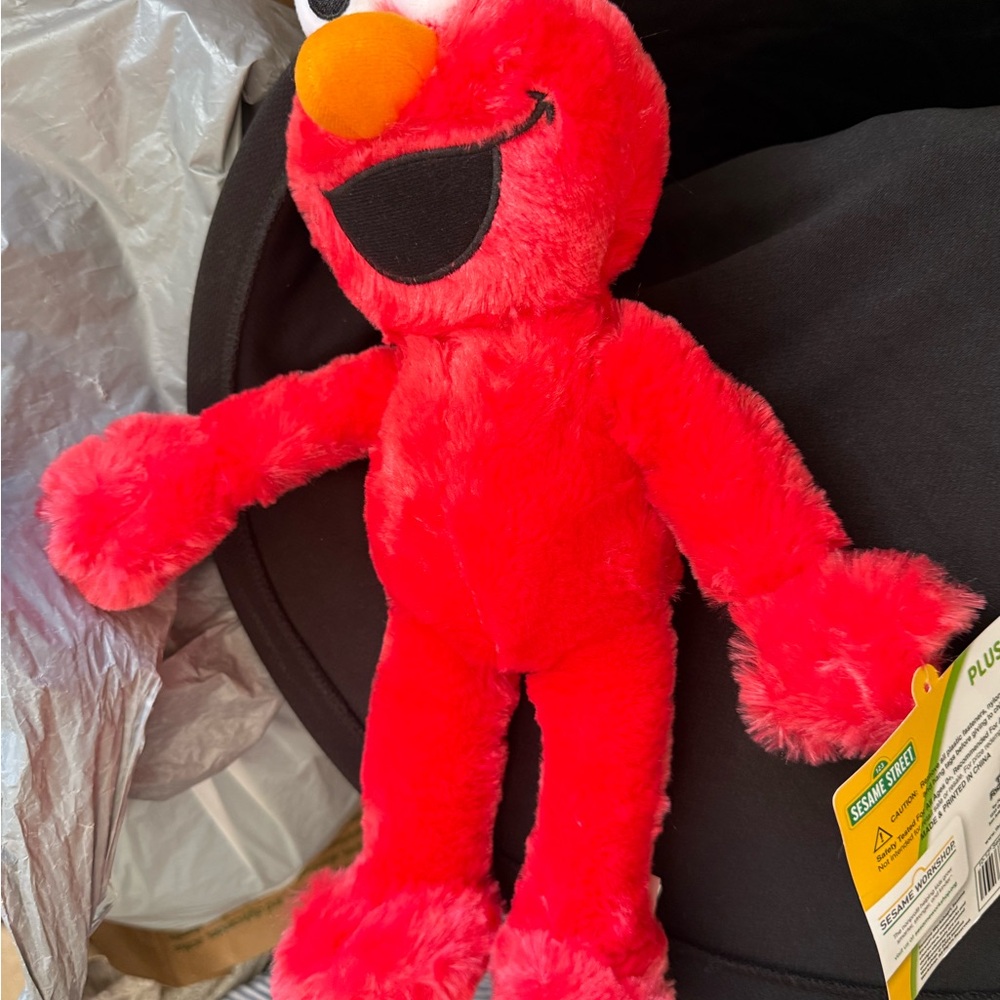 Vibrant Red Sesame Street Elmo Plush 14”